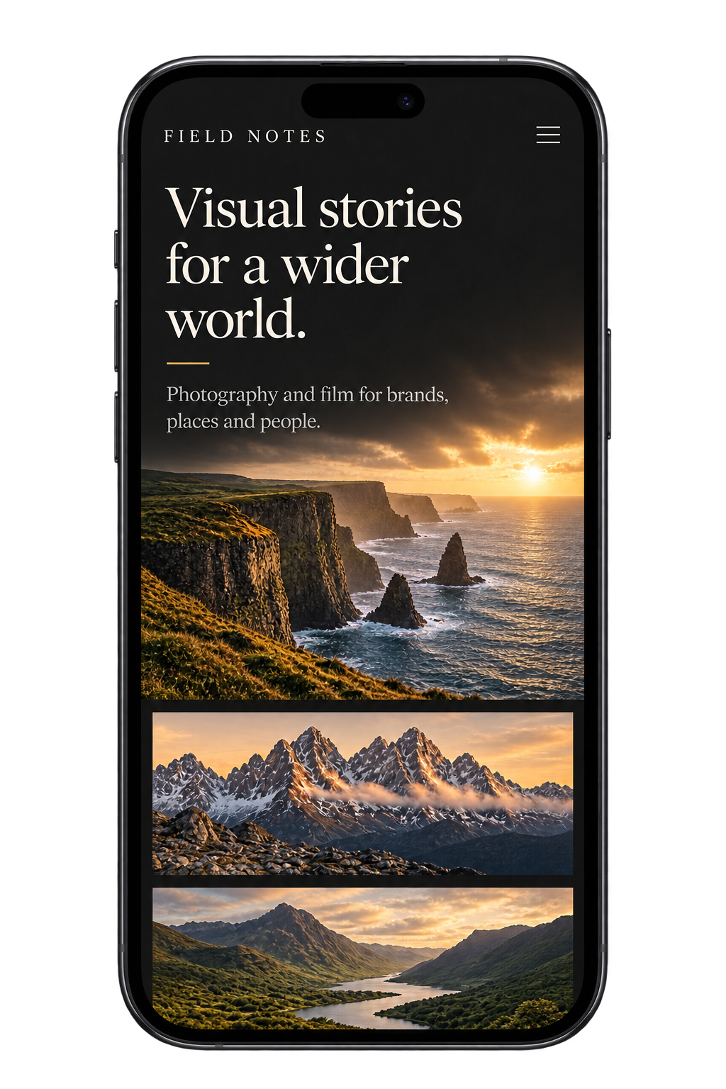 Matching photography layout on a phone